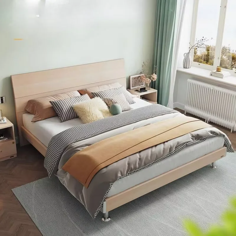 Elegant Headboard Double Bed Frame Platform Modern Under Storage Bed Frame Twin King Size Nightstands Cama De Casal Furniture