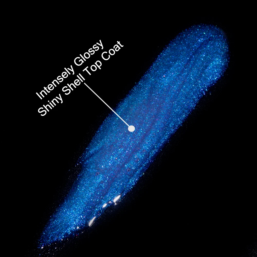 KODIES GEL Glitter Chrome Top Coat Gel smalto per unghie 2 IN 1 Aurora Blue Unicorn Gel Finish Sealer vernice tutto per Manicure Design