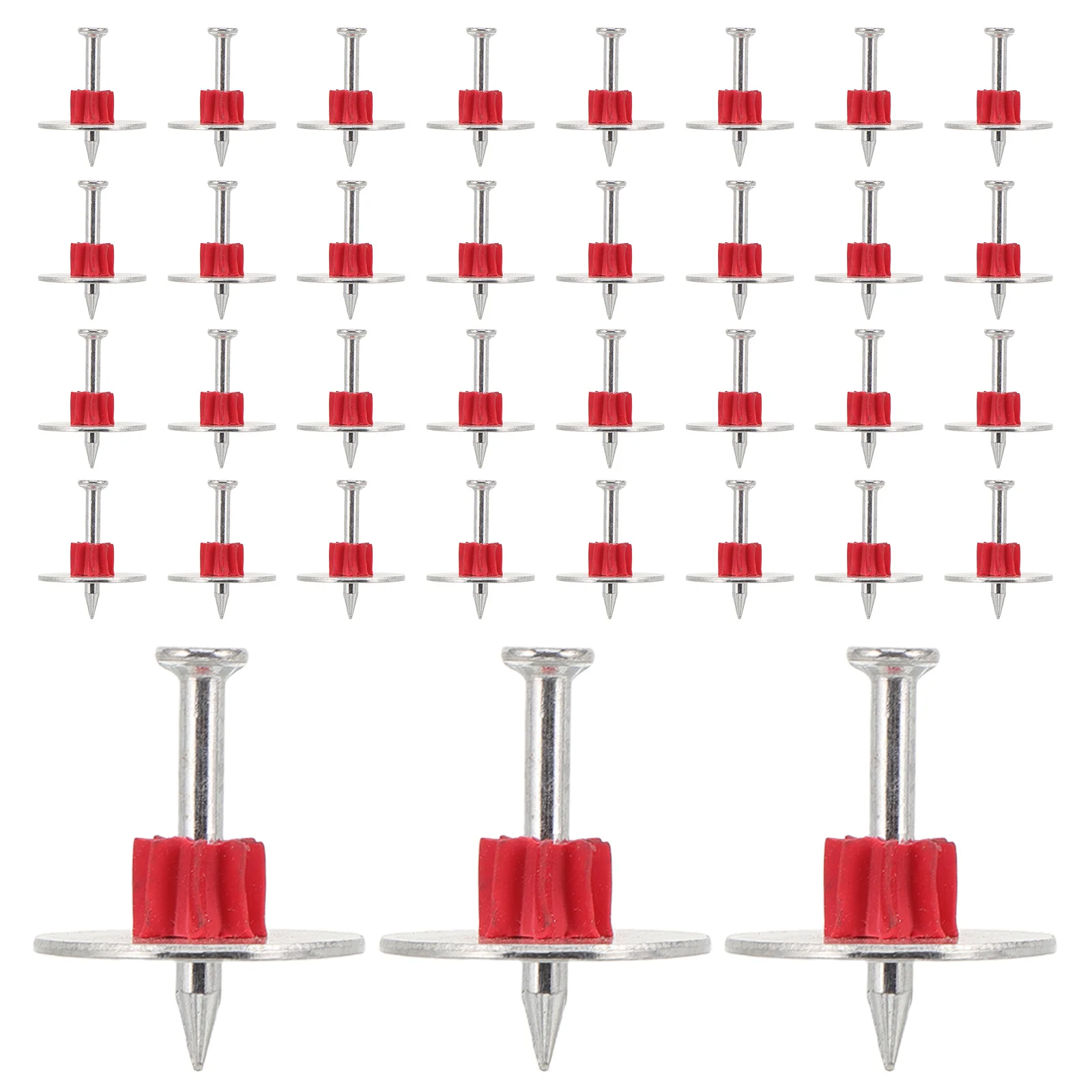 100 قطعة ربط الخرسانة الثقيلة تصلب الحديد البناء المسامير الطوب الجدران الأرضيات الصلبة لوحات الخشب صورة الاسمنت ل #1