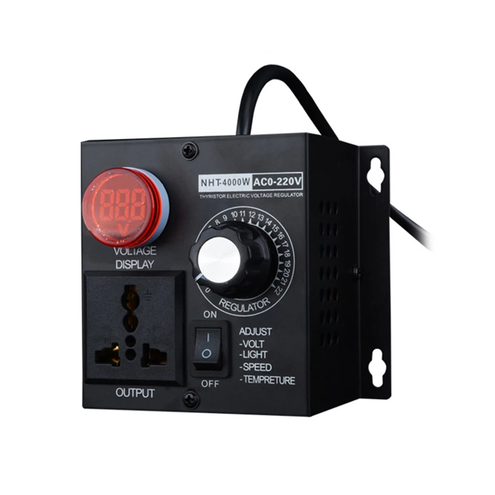 A50U AC Motor Speed Controller 120V, Variable Speed Controller Fan Speed Controller,Motor Variable Voltage Regulator, US Plug