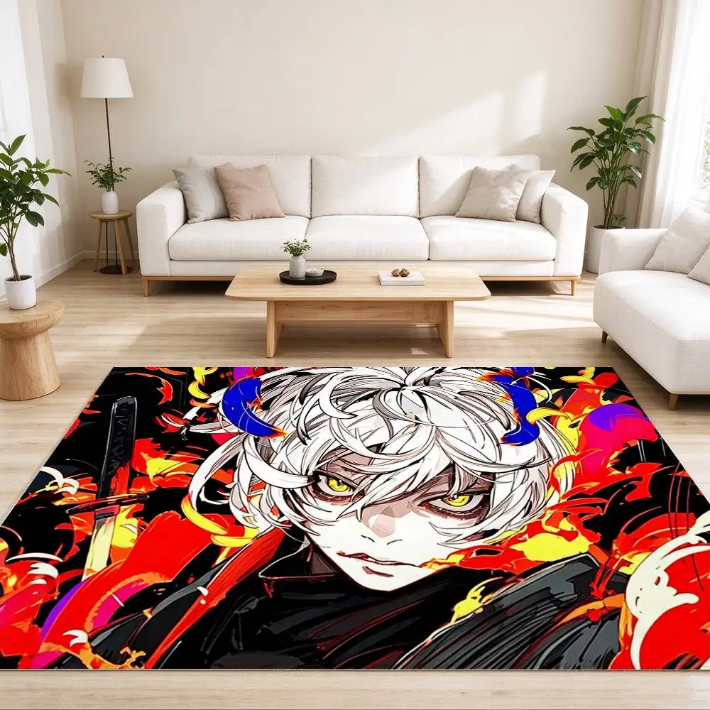 Dark Ninja Hell's Paradise Soft Absorbent Decorative Floor Mat for Bathroom Entryway Living Room