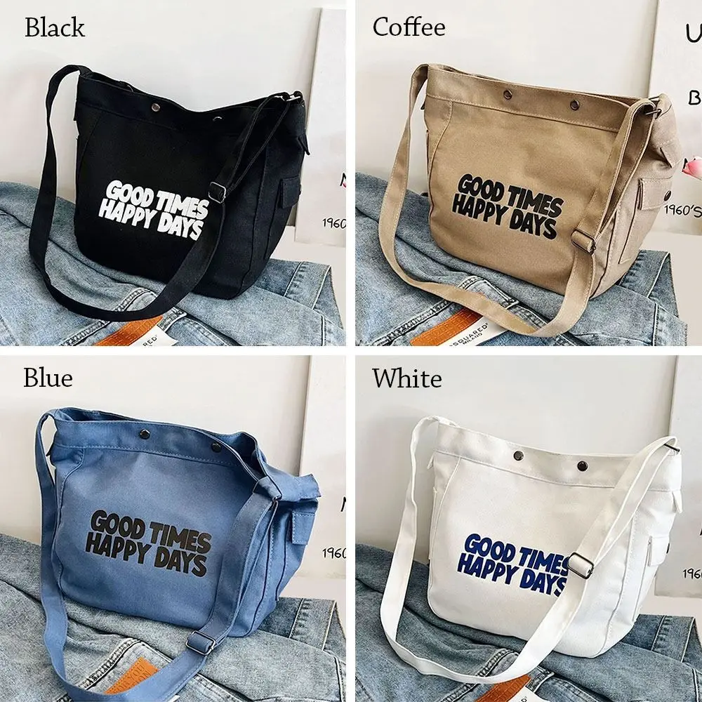 Fashion Women Large Lapacity Canvas Shoulder Bags Student Crossbody Bag Casual Handbags Tote Bag