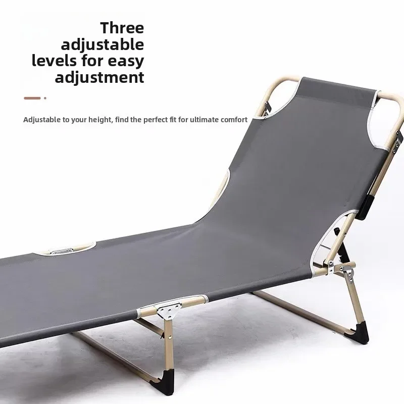 Lounge Bed Office Nap Chair Care Bed Home Simple Folding Bed Companion Bed Multifunctional Portable Single Three Fold