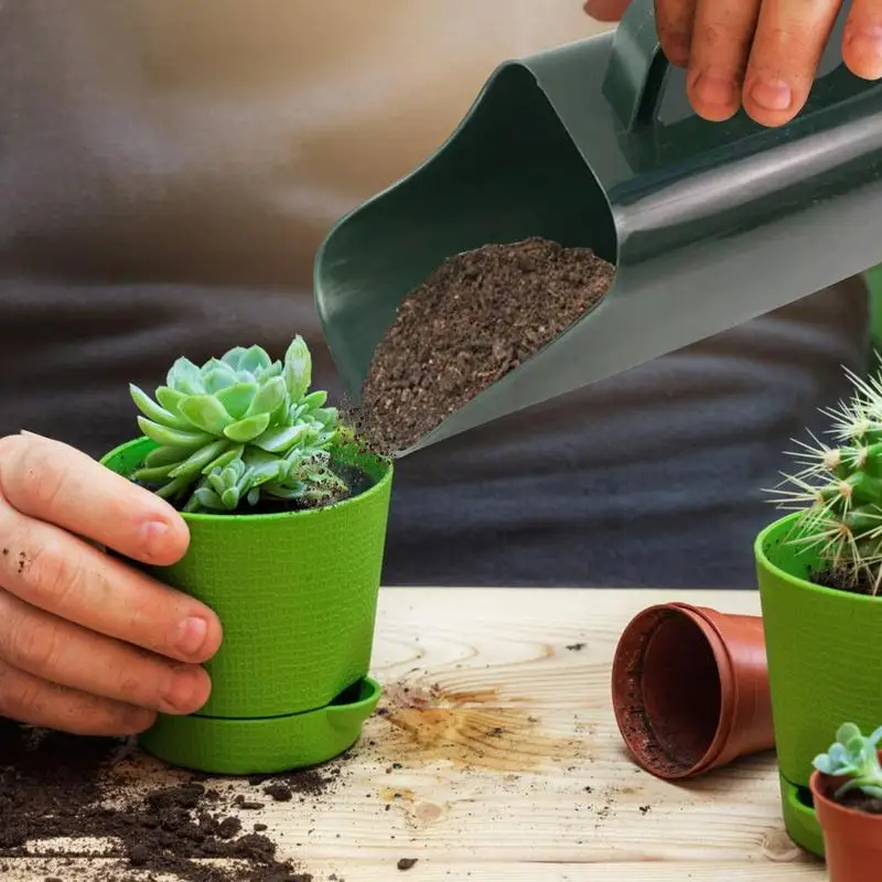 Soil Scoops Garden Shovel With Handle Succulent planting soil shovel Gardening Hand Tools Beach Play Pot Planting Soil Digging