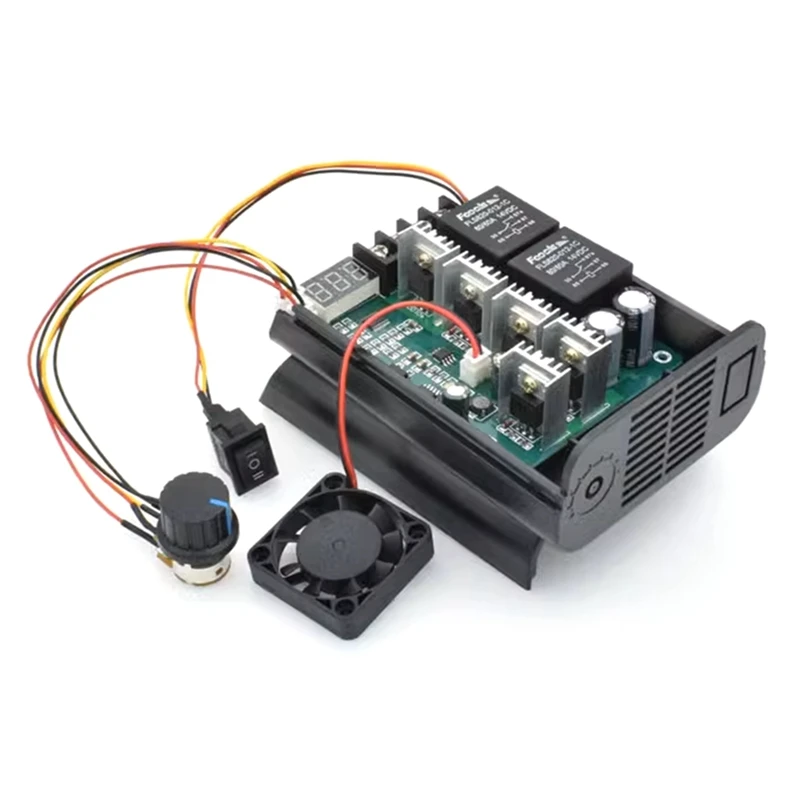 DC 10-55V 60A PWM Motor Speed Controller 0-100% RPM LED Digital Adjustable CW CCW Forward Reverse Motor Control Switch Plastic