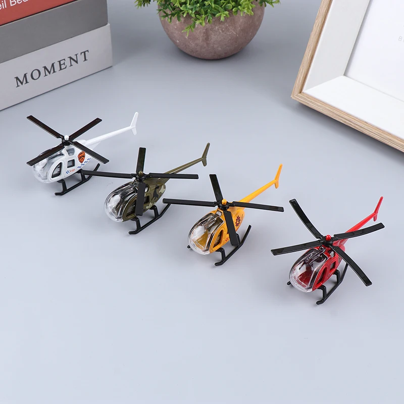 Mini Alloy Helicopter Model Toys Aircraft Collection Decorations Simulation Airplane Toys For Kids Boys Birthday Gift