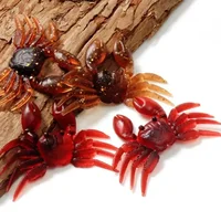 5 uds 2 colores cebo suave Lua cebo de cuerpo suave pesca en el mar pesca en agua dulce 80MM 8g pequeño señuelo de cangrejo cebo de cangrejo Artificial