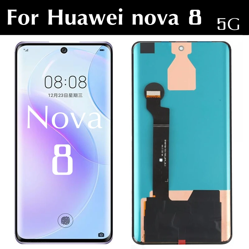 6.57  OLED LCD For Huawei nova 8 5G ANG-AN00 LCD Display Touch Screen Assembly Replacement