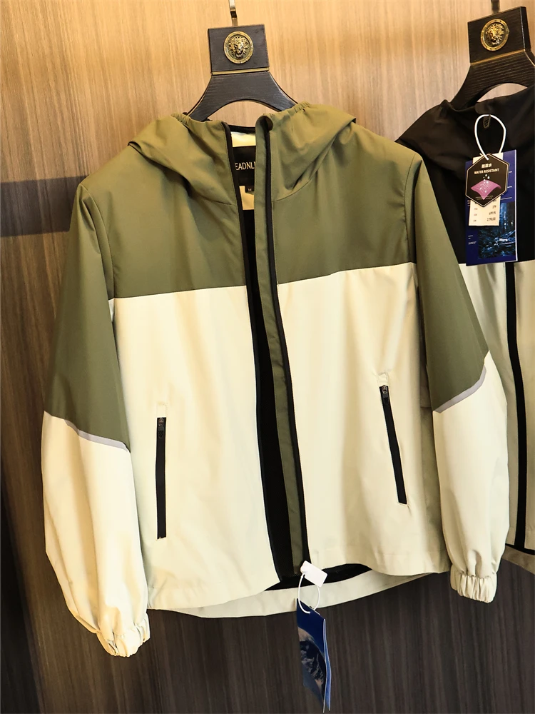 

B-Home Waterproof Outdoor Men's Jaet with Hood Faionable Autumn Season Couple Sle Loose Fit Urban Faion Long Sve