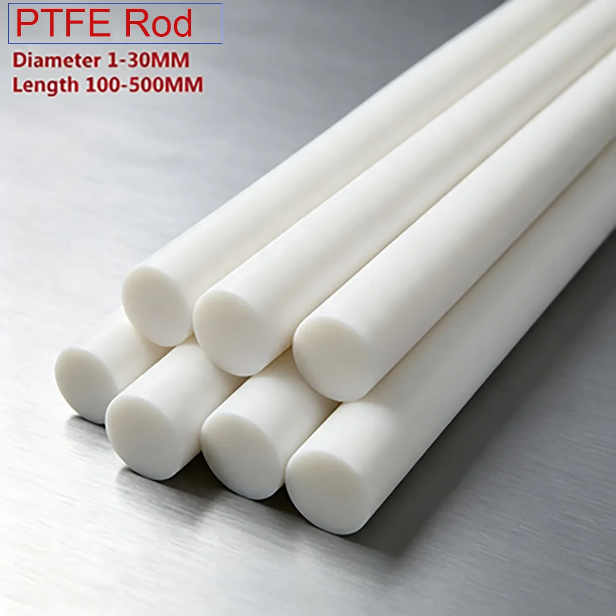 High Quality PTFE Rod, Polytetrafluoroethylene Teflon Bar, Virgin Material Plastic King, High Temperature Resistant Solid Cylind