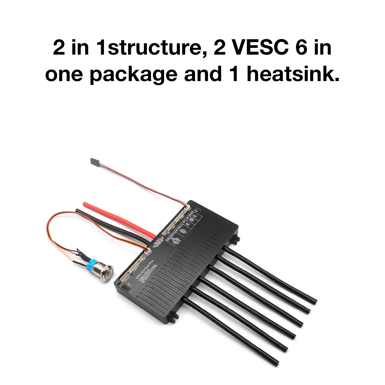 Freerchobby ESC basierend auf Vesc 6 Dual ESC6.6 12S 200A Skate Board AGV Go Kart Motor Controller