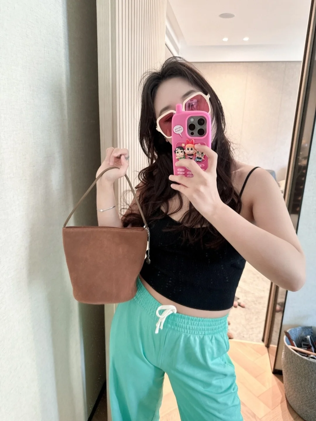 

New 2024 Commuter Suede Leather Buet Bag Single oulder Handheld Bag Soft Magnetic Bule Closure Pure Color Youth Bag