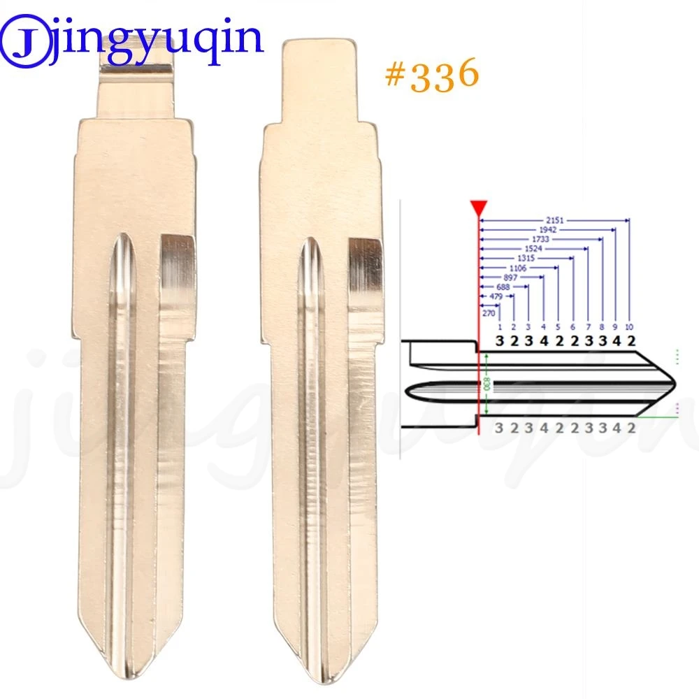 Jingyuqin交換用フリップリモートスマートカーキーブレード (uncuthu46ブレード付き) 用Opel用