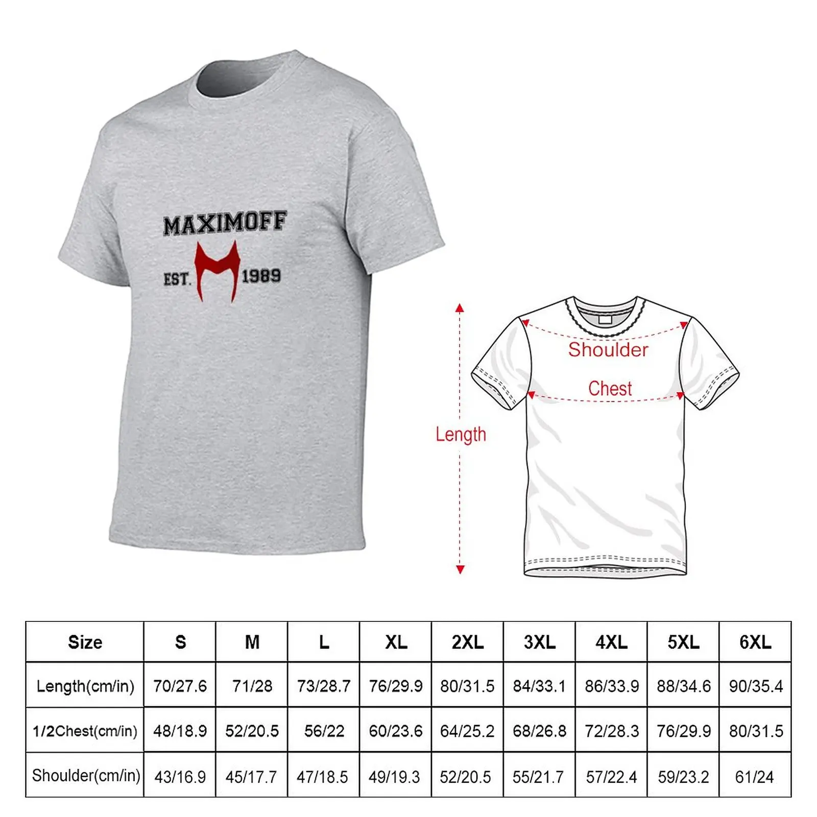 maximoff 1989 T-Shirt blank t shirts man clothes t-shirts man mens graphic t-shirts anime