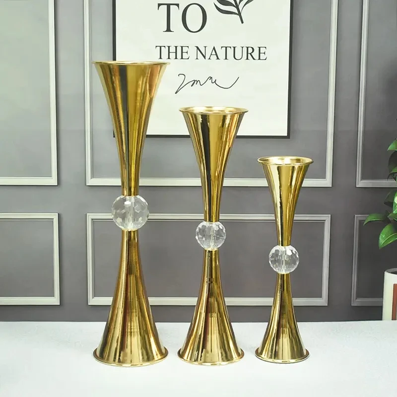 

13pcs）Candelabra Wedding Centerpiece Wedding Gold Candle Holder Backdrop table center Stand