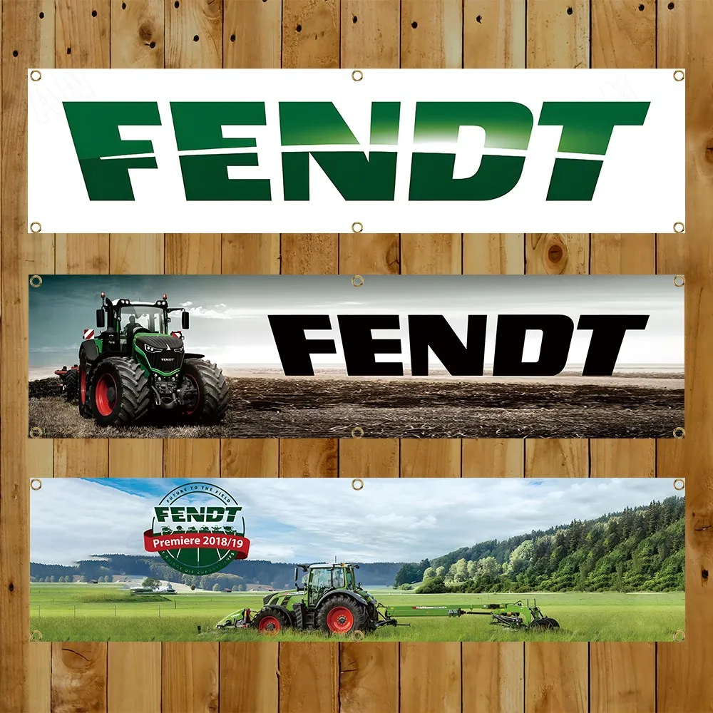 

60x240cm F-Fendt Excavator Banner Flag Polyester Printed Excavator Flag For Decor