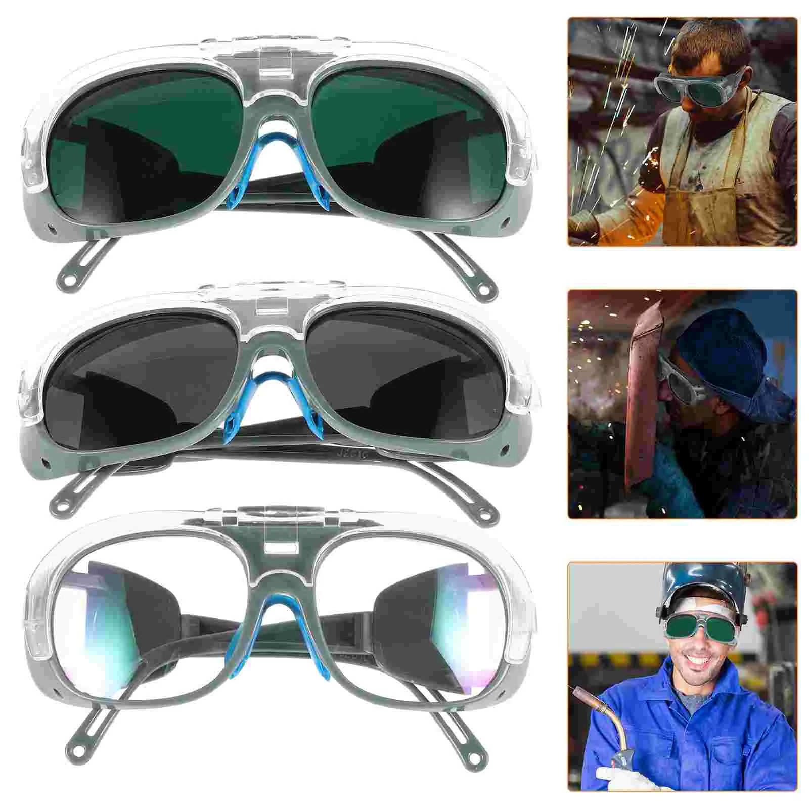 3 Pairs Labor Protection Glasses Eye Welding Goggles Multifunction Equipment Plastic Protective For