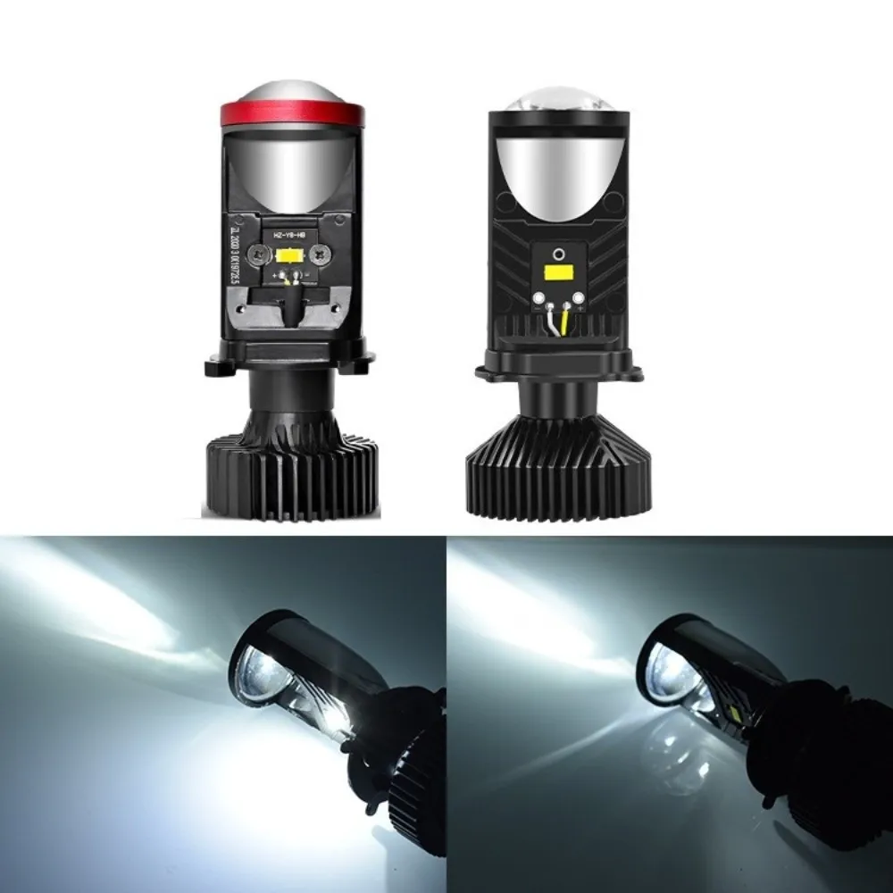 

New Mini Lens LED H4 Bulbs Y7D 6500K Bi Canbus Projector Lens Fan Auto Car Lamps Far and Near Light