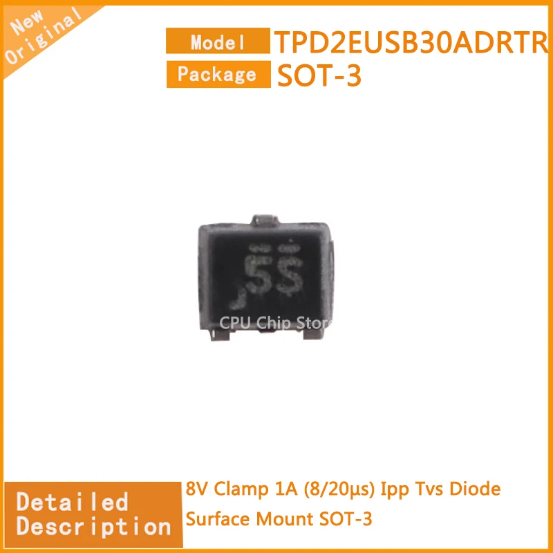 50Pcs/Lot  New Original  TPD2EUSB30ADRTR  TPD2EUSB30  8V Clamp 1A (8/20µs) Ipp Tvs Diode Surface Mount SOT-3