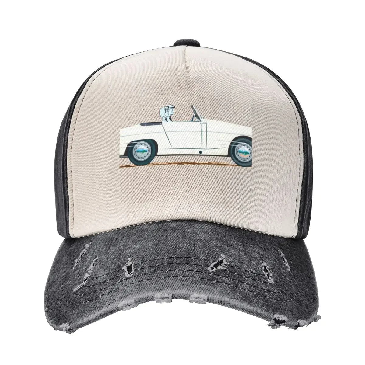 Old English White Midget (Austin Healey Sprite) Baseball Cap hiking hat Big Size Hat cute Women Caps Men's