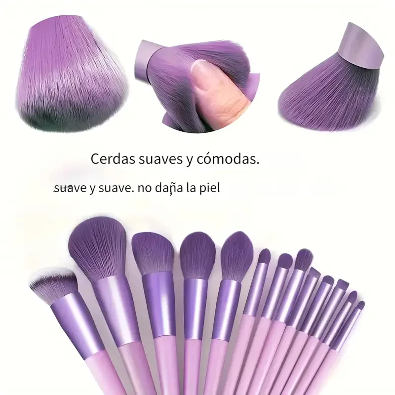 Professiona 13 pezzi set di pennelli per trucco fondotinta ombretto fard in polvere miscelazione morbido e soffice set completo di strumenti per trucco femminile