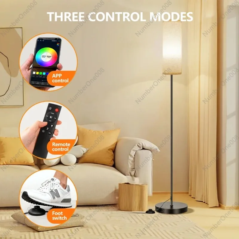 مصباح أرضي محيطي، إضاءة إيقاعية متزامنة بالموسيقى، يتم التحكم فيه بتطبيق بلوتوث، ضوء محيط ملون يمكنك صنعه بنفسك للمنزل