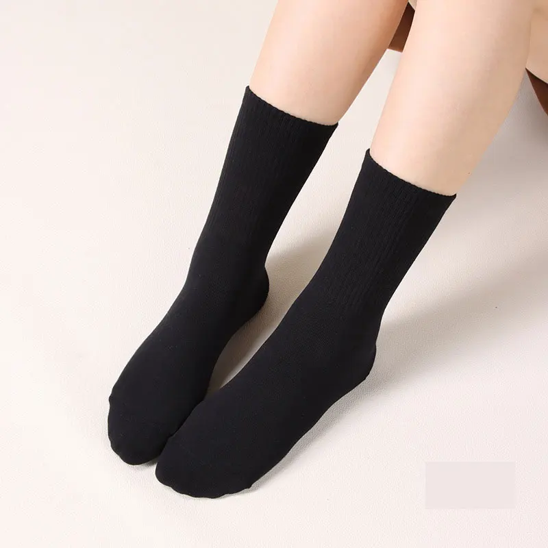 DONG AI 1 Pairs Women's Socks New Simple Autumn Candy Color Casual Preppy Style Crew Sock Breathable Cotton Long Sox Female Fash