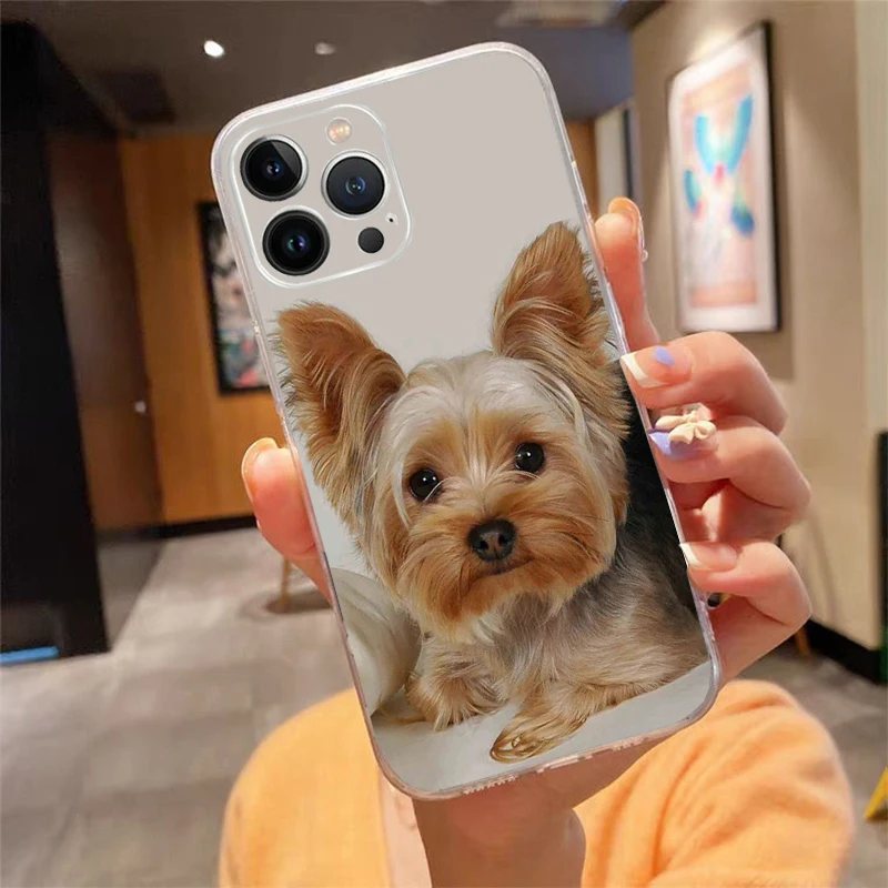 Phone Case For iphone 17 Pro Max Air 16 15 14 13 Pro Max 15 16 Pro 15Plus Cute Yorkshire terrier dog Case Funda Capa Cell