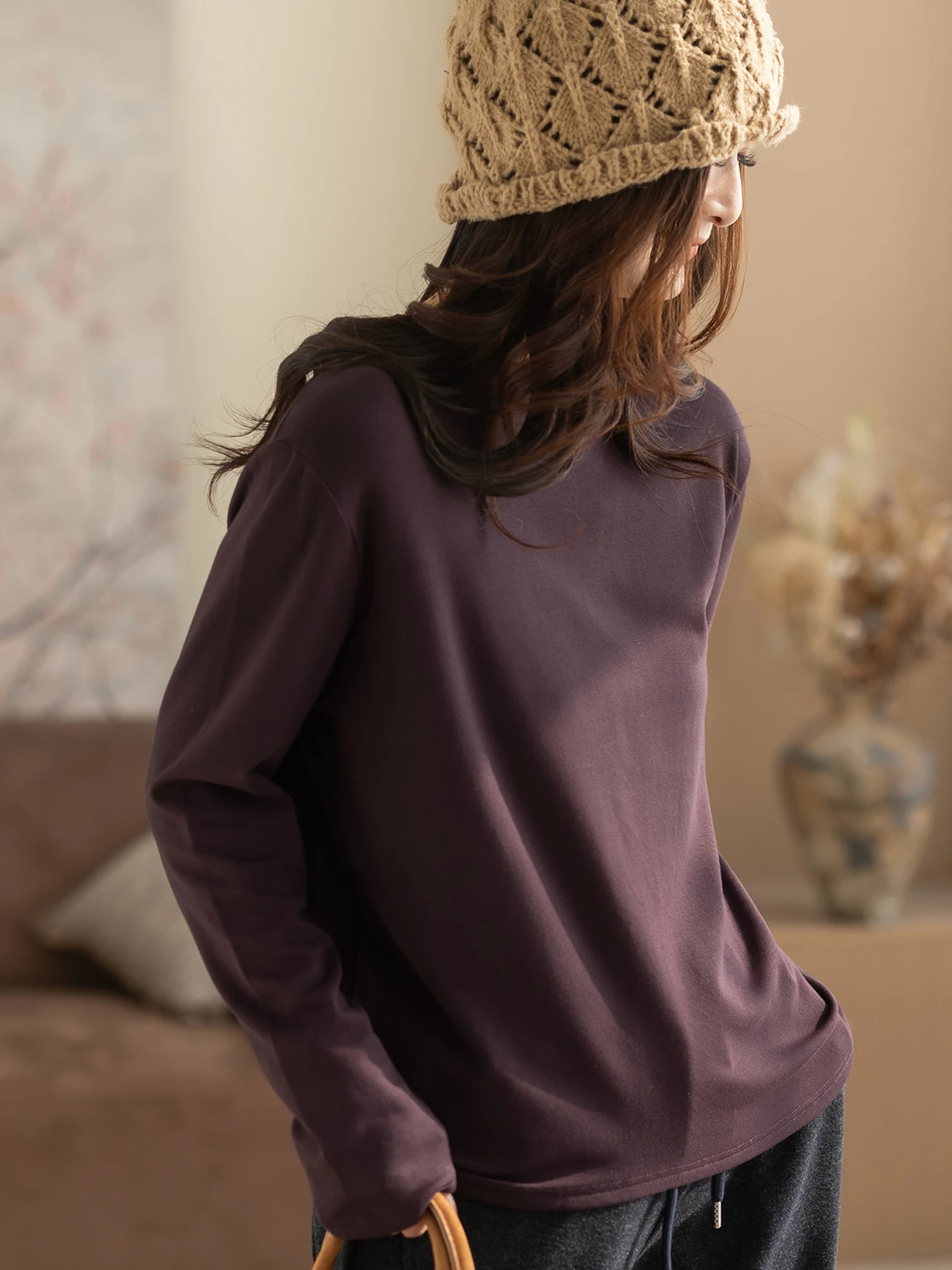 

Женская базовая футболка с эффектом похудения Thin Fce, повседневная универсальная мягкая теплая футболка Ne Long Sve