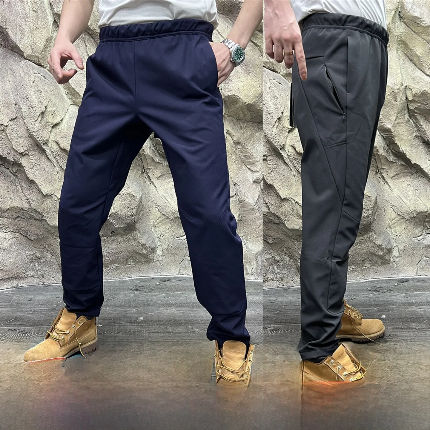 

Уличные мужские мягкие длинные брюки на подкладке, теплые брюки из полиэфирного волокна, прямые брюки на осень и зиму