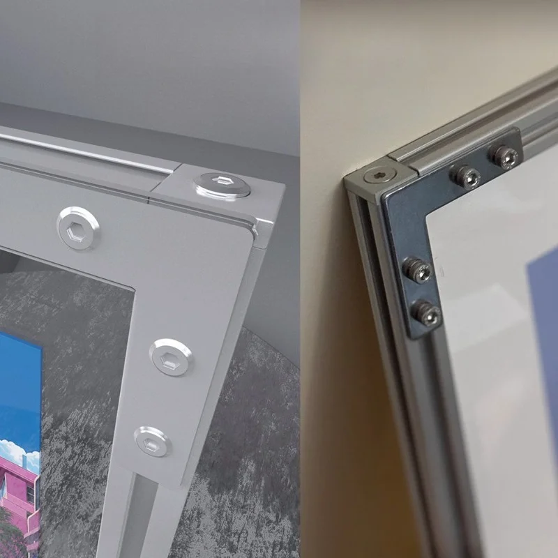 Simple Picture Frames A4 Metal Material Aluminum Acrylic Silver Photo Frames Modern Art Desktop Ornament Living Room Decoration