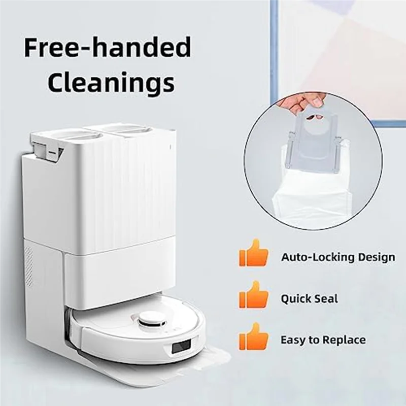 popular 8 Pack Dust Bags Compatible with for Roborock Q Revo Robot Vacuum, Large Capacity Disposable Replacement Bags