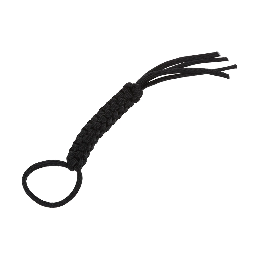 weaving knife on para cord (parachute cord) Weaving Square Black --Decoration knife, flashlight, keychain, etc.