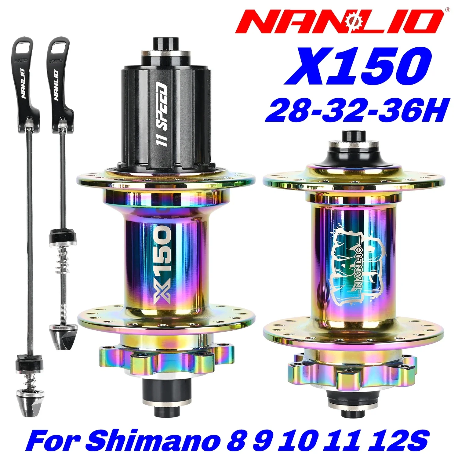 Nanlio Bicycle Hub X150 6 Pawls 3 Tooth 150 Click 32 28 36 Hole HG SX NX 8 9 10 11 12 Speed Lubrication Noise Mountain Bike Hub