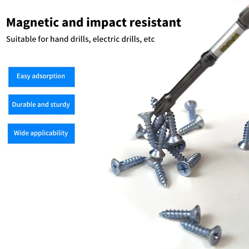 Jeu d'embouts de tournevis pour perceuse à percussion, tête de lot Torx, tête cruciforme hexagonale, inviolable magnétique, embouts de tournevis verts, 1/4