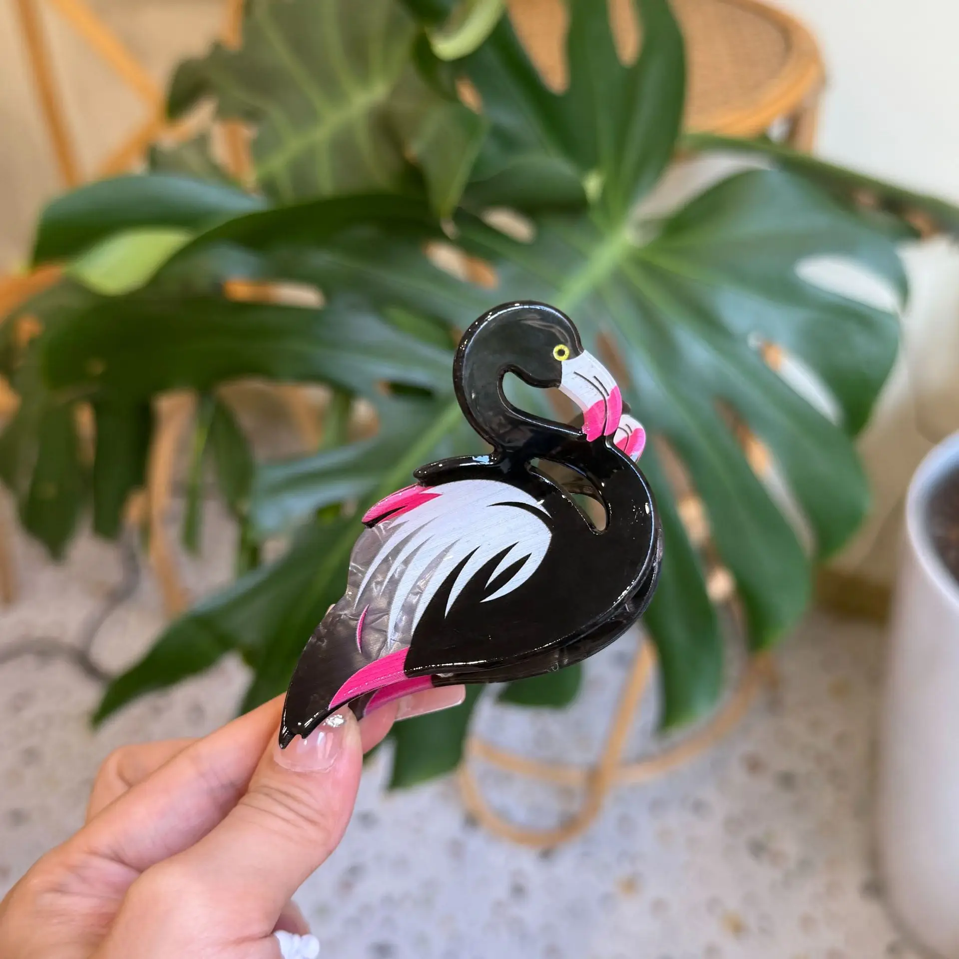 New Fashion Acrylic Animal Flamingo Cute Hair Clips Claw For Women Female Hair Accessories
