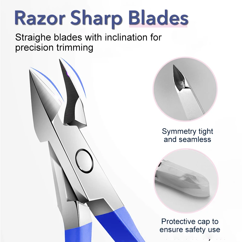 Pinza para cutículas de acero inoxidable, tijeras profesionales para quitar los dedos, cortaúñas para manicura, herramientas para la piel muerta, color dorado