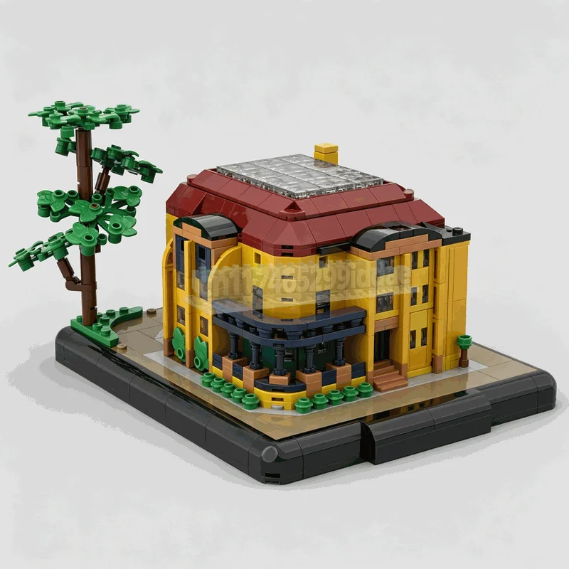 NEW 1191 Pieces Modern Architectural Villa Building Blocks Elegant House Garden Tree Street Scene Model DIY Assembly Toy Gifts
