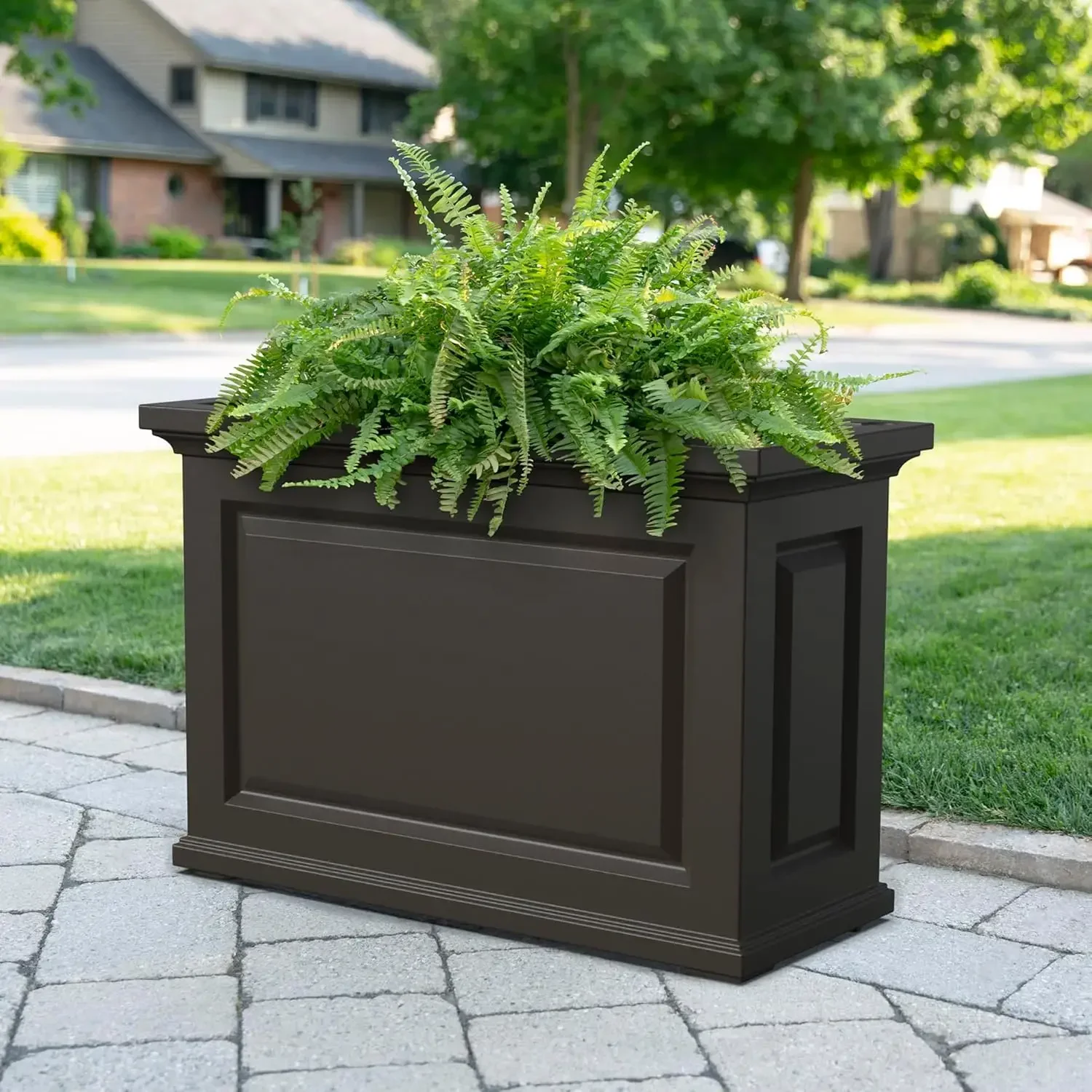 Nantucket Trog Pflanzgefäß – Schwarz