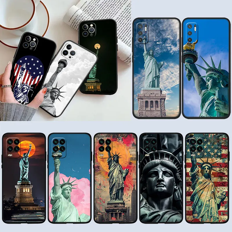 Чехол для телефона «Статуя Свободы» для Samsung Galaxy Note 8 9 10 20 Ultra Lite Plus A03 A06 A16 M35 A11 M21 J7 J8 Prime Pro Quantum 2