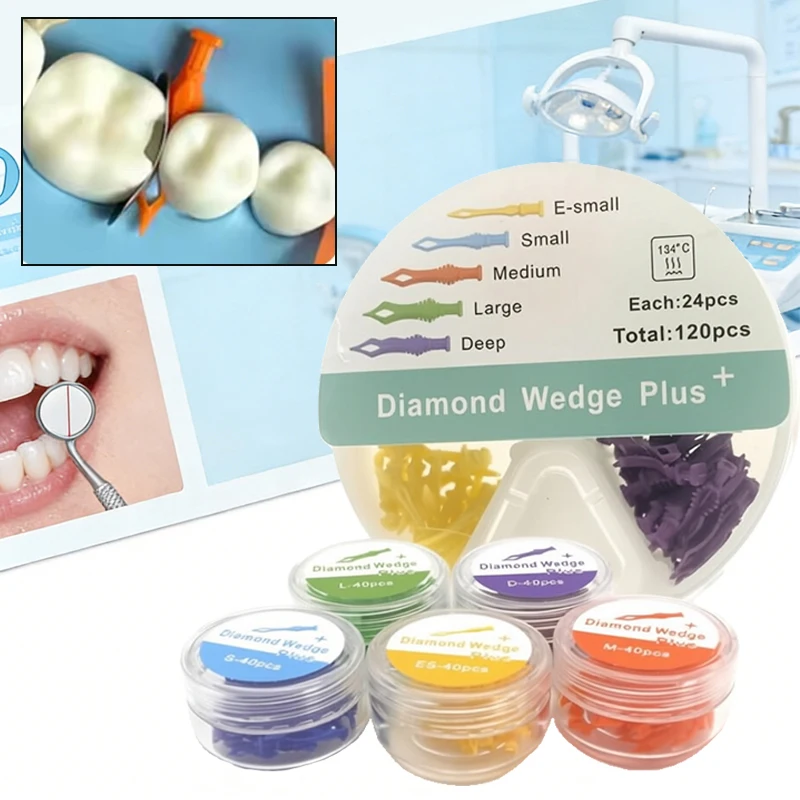 Dental Diamond Wedges Plastic Interdental Wedge Teeth Gap Filling Composite Restoration Disposable Tool
