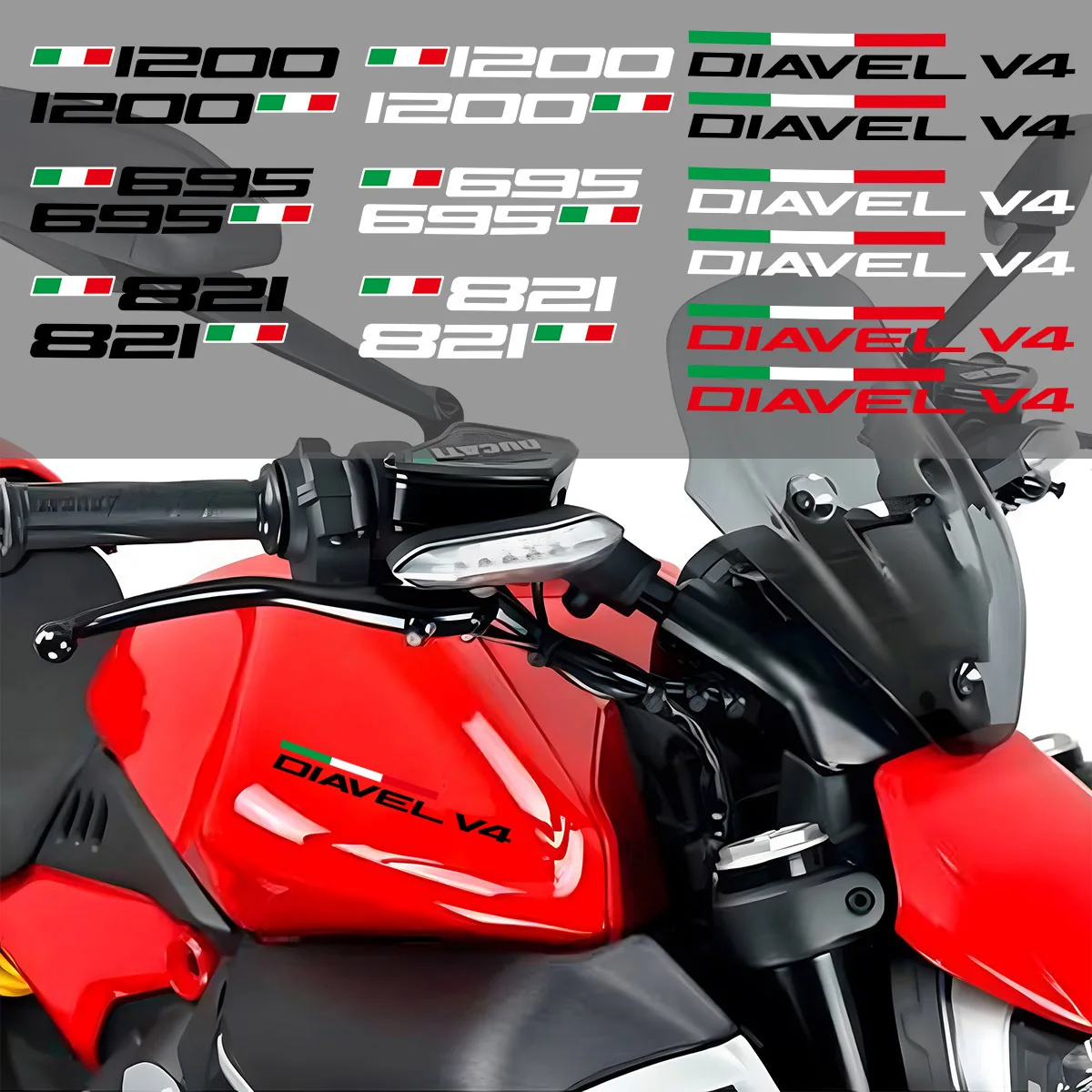 

Waterproof Vinyl Material, Suitable for Rocker Tank Windshield Monster 1200/Deville V4 Logo Sticker, Motorcycle Badge Decal