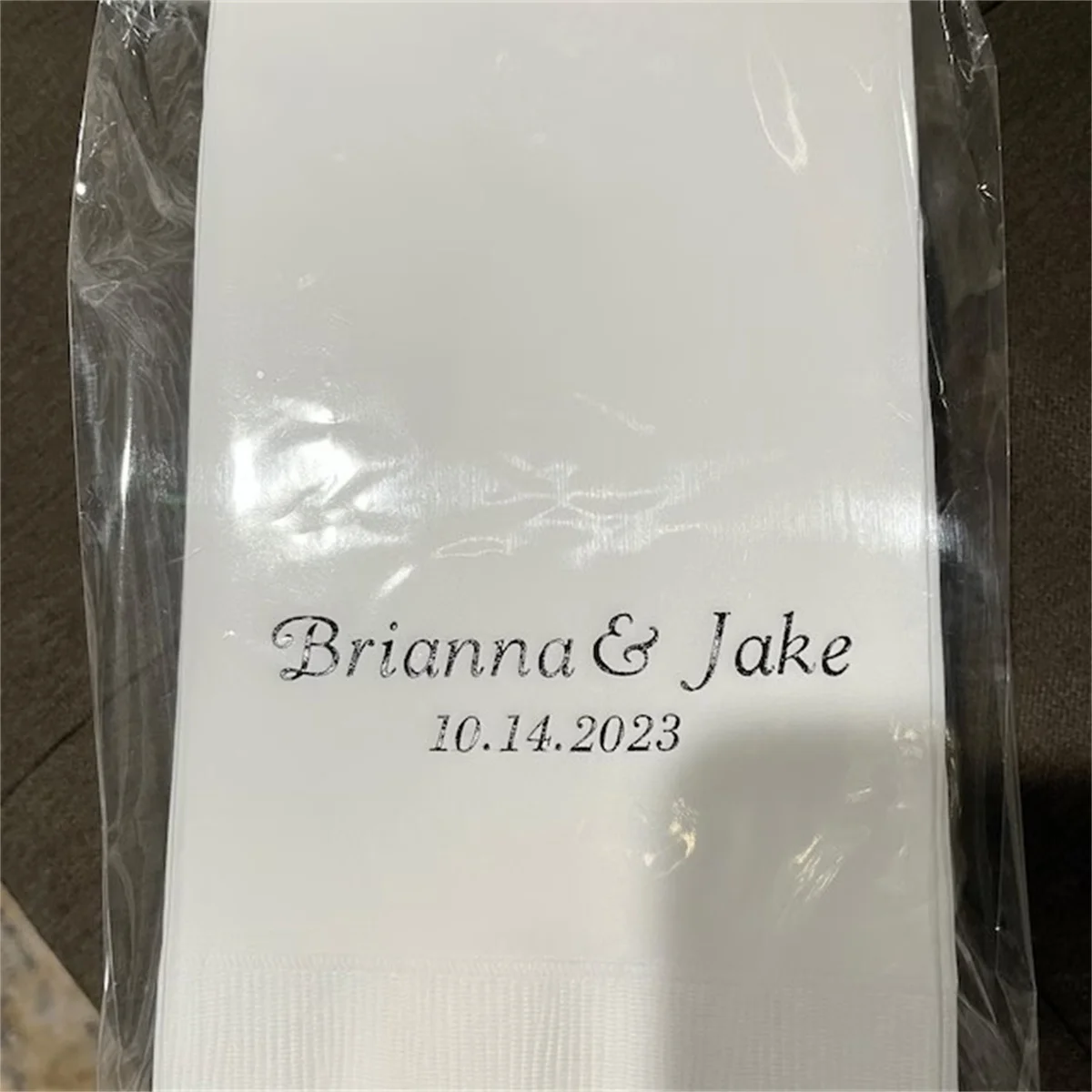 Personalized Hand Guest Towels Paper Dinner Napkins Wedding Favors Hostess Gift Party Engagement Monogram Birthday Bar Bat Mi