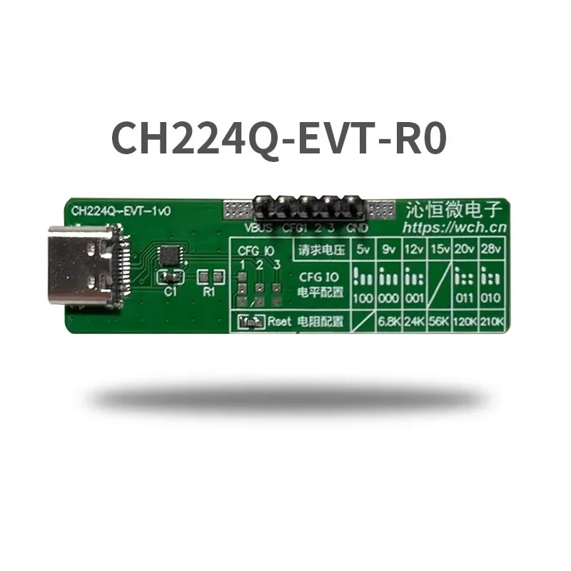 Ch224k-Entwicklungsplatine pd Mehrere Schnell lade protokolle unterstützen die analoge E-Mark-Chip-Typ-C-Empfänger-Demo karte – Detail 3