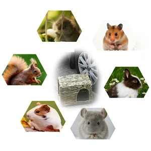 Folding fabric rabbit cages pet hamster cage coby grass chew toy treadmill house bed nests for small animals rabbit accessories 8 Main Sales Hamster Cage - №5