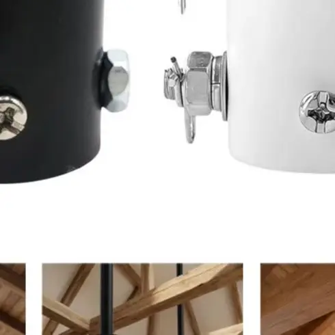 2Pcs Ceiling Fan Downrod Connector Coupler Metal Rod Joint For Extending Hanging Pole Installation Indoor Accessories