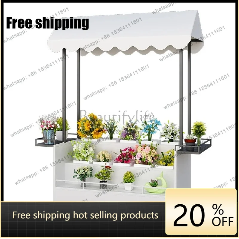 PJ  LT flower shop special flower display stand multi-layer ladder flower arrangement stall trolley