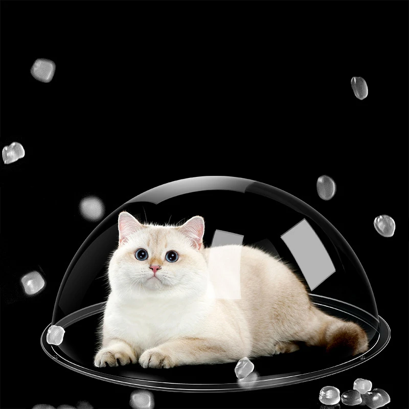 Space Capsule Cat's Nest Clear Diy Material Transparent Cat Climbing Acrylic Dome Cover Dust Cats House Pet Supplies Products