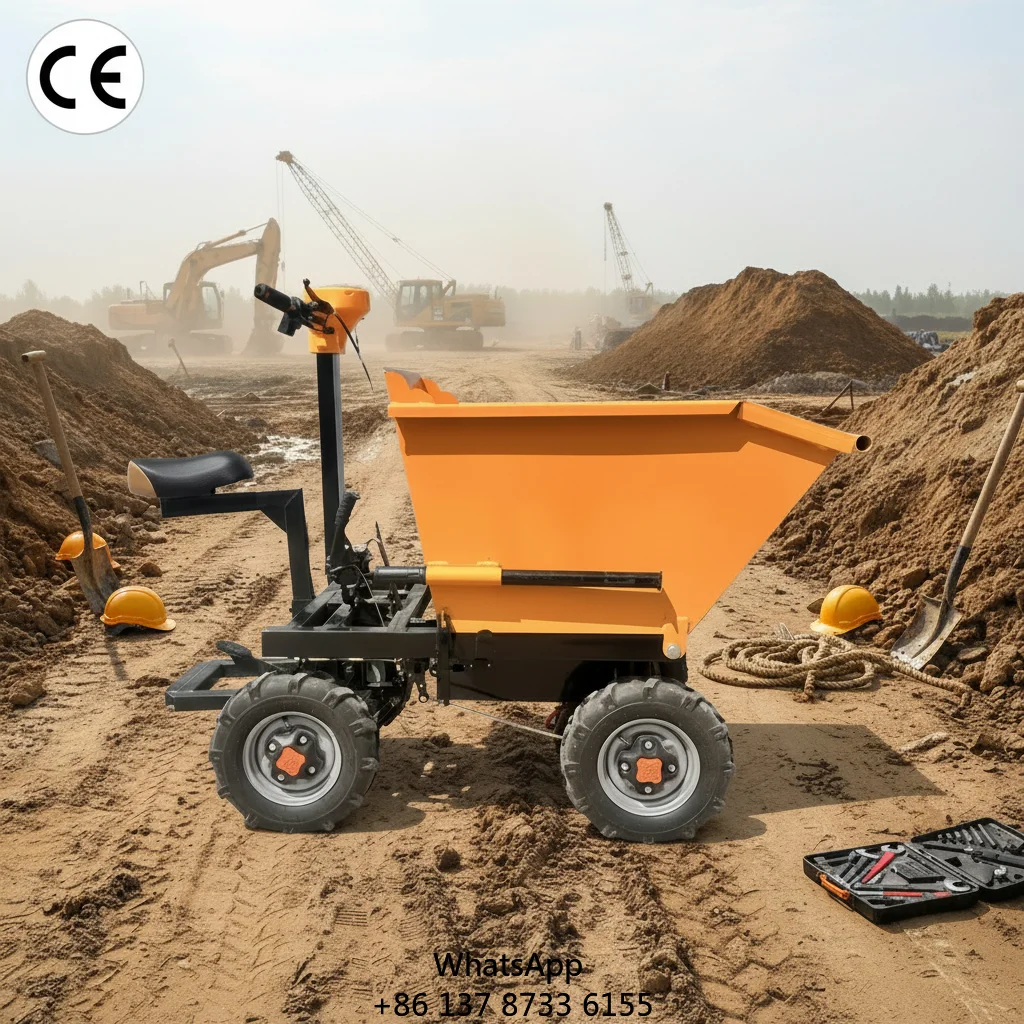 

New Electric Trolley Construction Site Sand Dump Truck With 1 Year Motor Warranty