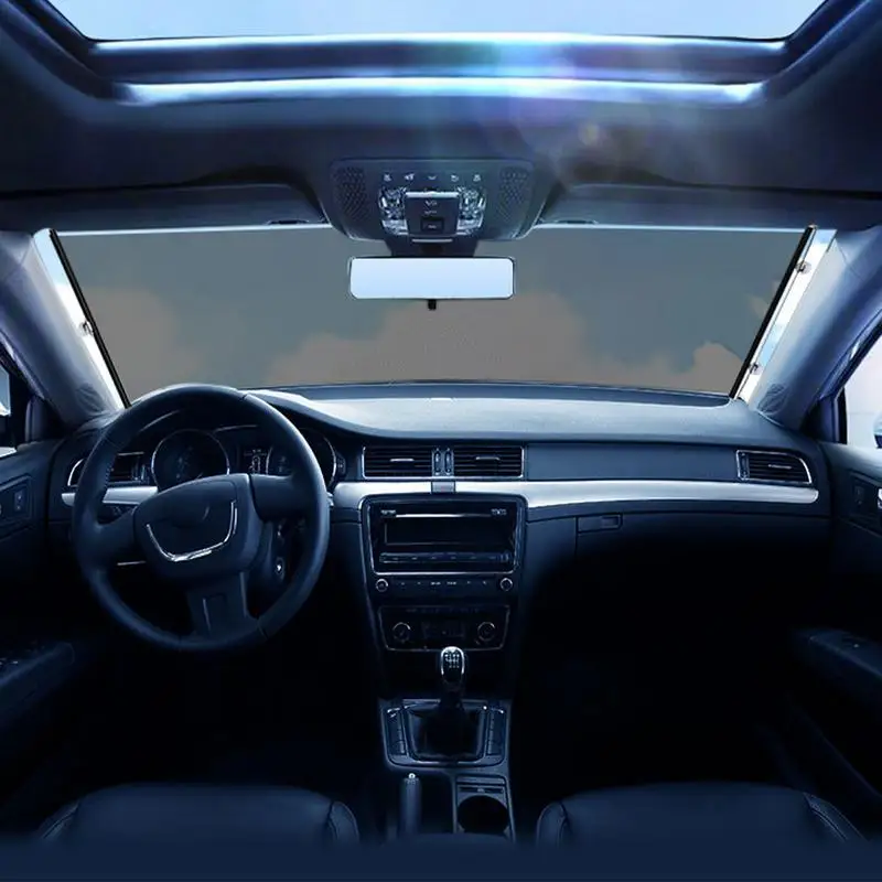 2024 Car Windshield Sun Shade Auto Retractable Sun Shades Car Windshield Front/Rear Shutter Auto Interior Accessories Car Window
